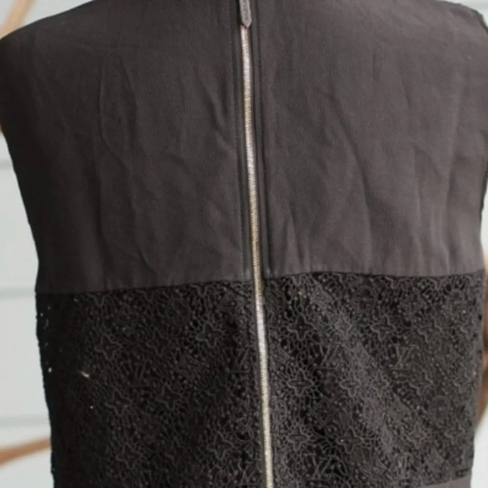 Louis Vuitton lace and mink dress